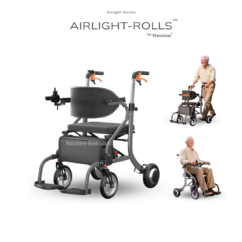 Airlight-Rolls 2-in-1 Electric Rollator Wheelchair