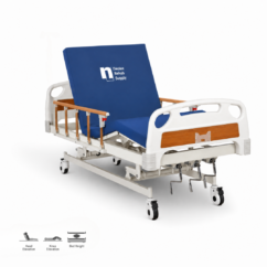 Neolee 3 Function Manual Hi-lo Hospital Bed with PP boards featuring adjustable head and knee elevation